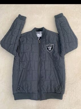 Raiders Quilted Bomber Jacket XL